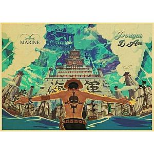 One Piece Poster Portgas D Ace to Marine Ford OMN1111