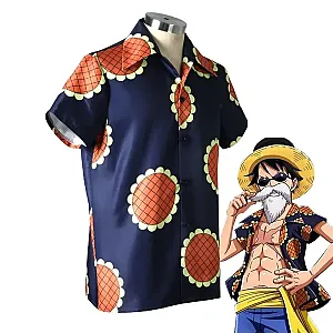 ONE PIECE Hawaiian Shirt - Luffy Cosplay Shirt Summer Daily Wear New Arrival Anime
