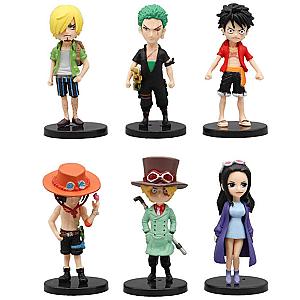 6pcs/set Anime One Piece Action Figure Toys For Christmas Gift AL1609