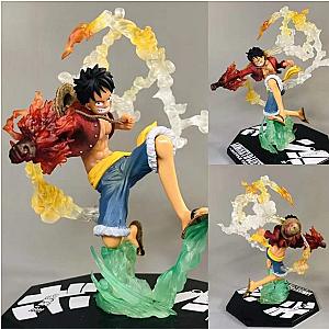 One Piece Anime Monkey·D·Luffy Roronoa Ace Pvc Action Model Collection Cool Stunt Figure Toy Gift AL1609