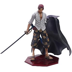 25cm Japan Anime One Piece Shanks Portrait of Pirates Red Hair Pre-Painted Figure AL1609