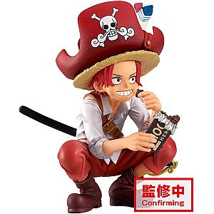 9Cm In Stock Pvc One Piece Red Head Shanks Country of Peace Static Doll Periphery Christmas Gift AL1609