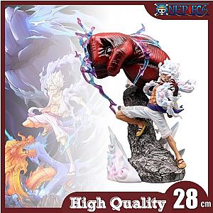 One Piece 28cm Nika Luffy Three Forms Of Arms PVC Model Action Figures