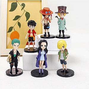 6pcs/set One Piece Figure Ronoa Zoro Monkey·D·Luffy Figures AL1609