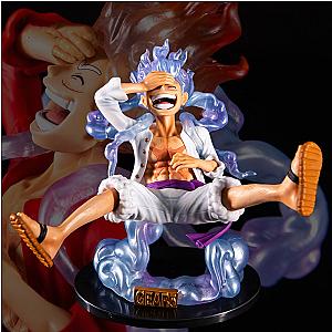 17cm Anime One Piece Figure Luffy Gear 5 Action Figure Sun God Luffy Nika PVC Action Figurine AL1609