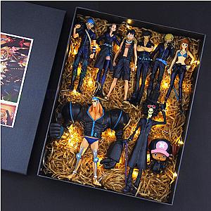 9Pcs One Piece Figure Luffy Zoro Sanji Francine Nami Pvc Doll Action Decoration Toy Gift AL1609