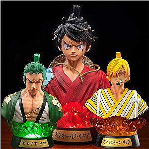 Anime One Piece Figure One Piece Roronoa Zoro Luffy Bust PVC Action Figure Toys AL1609