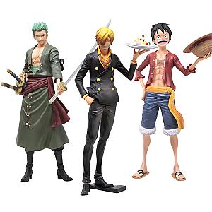 One Piece Luffy Zoro Sanji Grandis 27CM PVC Model Gift For Boys Collectible Toys AL1609