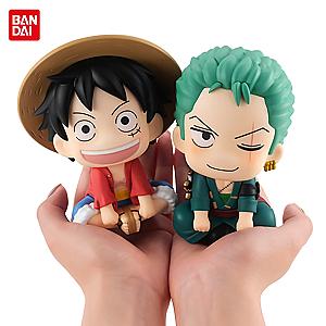 7cm Q Version Anime One Piece Figure Toys Luffy Roronoa Zoro Action Figural AL1609