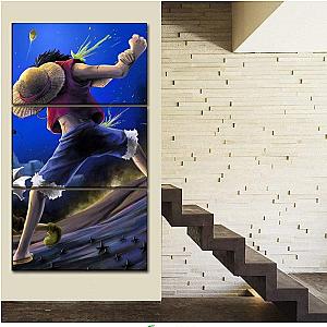 One Piece Wall Arts - 3 Piece Straw Hat Luffy One Piece Board OMS0911