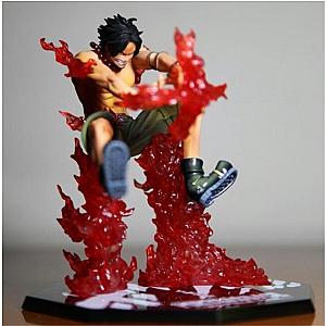 One Piece Action Figures - Ace One Piece Figurine On Fire OMS0911