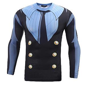 One Piece T-Shirts - Cosplay Sanji Long Compression T-Shirt OMS0911