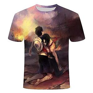 One Piece T-Shirts - Marineford Death Of A Brother One Piece T Shirt OMS0911