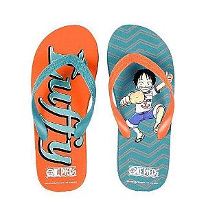 One Piece Slippers - One Piece flip flops Little Luffy OMS0911