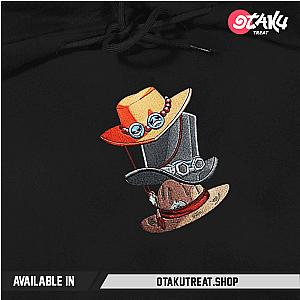 Three brother’s Hat Luffy Sabo Ace Embroidered Hoodie / T-shirt