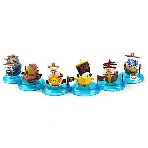 One Piece Rugs, One Piece Action Figures - Set Of 6 Emblematic Boats One Piece Figurines OMS0911