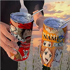 One Piece Tumbler - Peripheral Luffy Nami Cartoon Thermos Tumbler