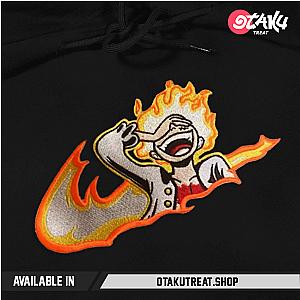 Joy Boy Gear 5 Fire Swoosh Embroidered Hoodie / T-shirt