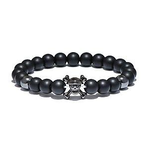 One Piece Merch - Natural Stone Skull One Piece Bracelet MNK1108