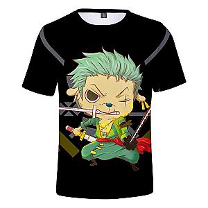 One Piece Merch - Cartoon Roronoa Zoro T-Shirt ANM0608