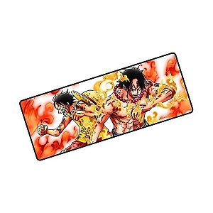 One Piece Merch - Monkey D. Luffy &amp; Portgas D. Ace Fighting Mouse Pad ANM0608