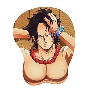 One Piece Merch - Portgas D. Ace Wrist Rest Mouse Pad ANM0608