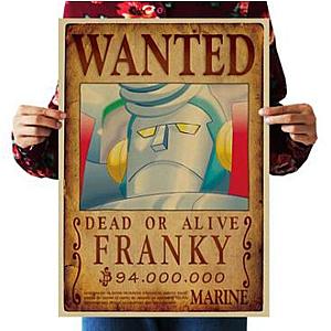 One Piece Merch - Dead or Alive Franky Wanted Bounty Poster ANM0608