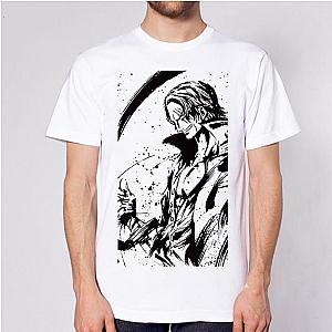 One Piece Merch - Black &amp; White Red Hair Shanks T-Shirt ANM0608