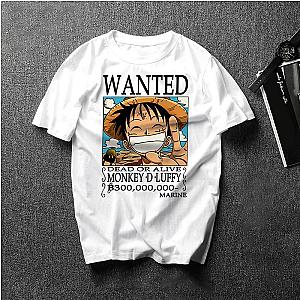 One Piece Merch - Dead or Alive Monkey D. Luffy Wanted T-Shirt ANM0608