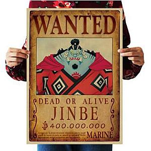 One Piece Merch - Dead or Alive Jinbe Wanted Bounty Poster ANM0608