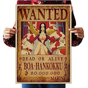 One Piece Merch - Dead or Alive Boa Hancock Wanted Bounty Poster ANM0608