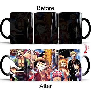 One Piece Merch - Happy Straw Hat Pirates Color Changing Mug Cup ANM0608