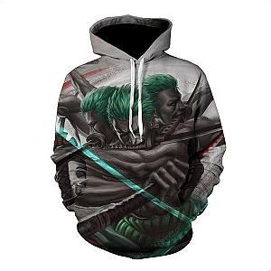 One Piece Merch - Roronoa Zoro 3D Hoodie ANM0608