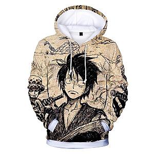 One Piece Merch - Monkey D. Luffy Vintage Hoodie ANM0608