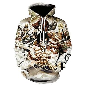 One Piece Merch - Monkey D. Luffy Sixpack Hoodie ANM0608