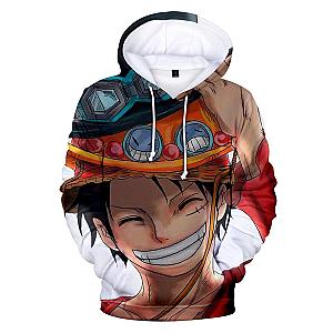 One Piece Merch - Portgas D. Ace Smiling Hoodie ANM0608