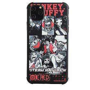 One Piece Merch - Black &amp; Red Straw Hat Pirates iPhone Case ANM0608