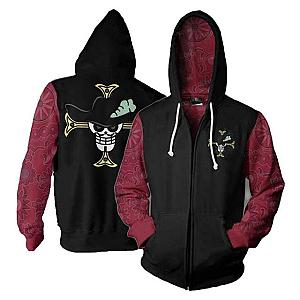 One Piece Merch - Dracule Mihawk Zip Hoodie ANM0608