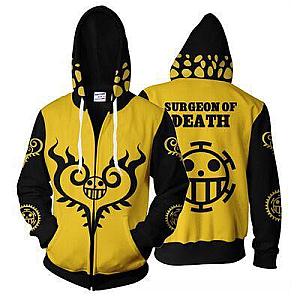 One Piece Merch - Surgeon of Death Law Zip Hoodie ANM0608