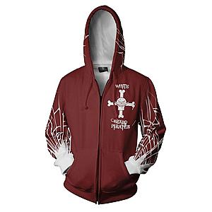 One Piece Merch - Whitebeard Pirates Zip Hoodie ANM0608