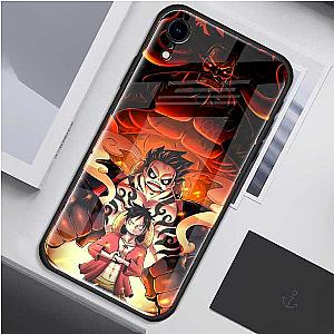 One Piece Merch - Kaido King of The Beasts &amp; Luffy Tempered Glass iPhone Case ANM0608