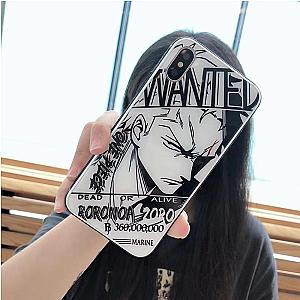 One Piece Merch - Dead or Alive Wanted Roronoa Zoro iPhone Case ANM0608