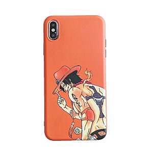 One Piece Merch - Portgas D. Ace Whitebeard Tattoo iPhone Case ANM0608