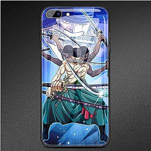 One Piece Merch - Roronoa Zoro Tempered Glass iPhone Case ANM0608