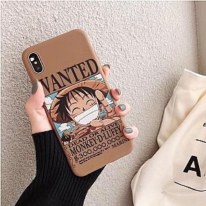 One Piece Merch - Dead or Alive Monkey D. Luffy Wanted iPhone Case ANM0608