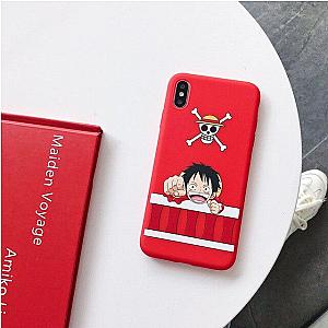 One Piece Merch - Red Monkey D. Luffy iPhone Case ANM0608