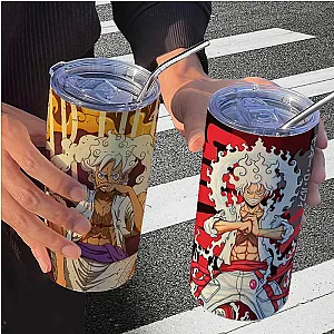 One Piece Tumbler - New Anime One Piece Nika Luffy Cartoon Creative Stainless Steel Tumbler