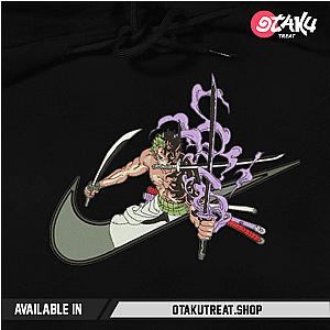 Zoro Three Swordsman Swoosh Embroidered Hoodie / T-shirt