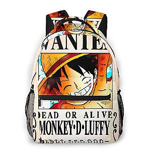 One Piece Backpack - Wanted Monkey D. Luffy One Piece Backpacks For Boys and Girls