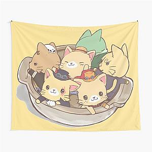 One PIece Mugiwara Ichimi Kittens Donabe (Japanese Clay Pot) Tapestry